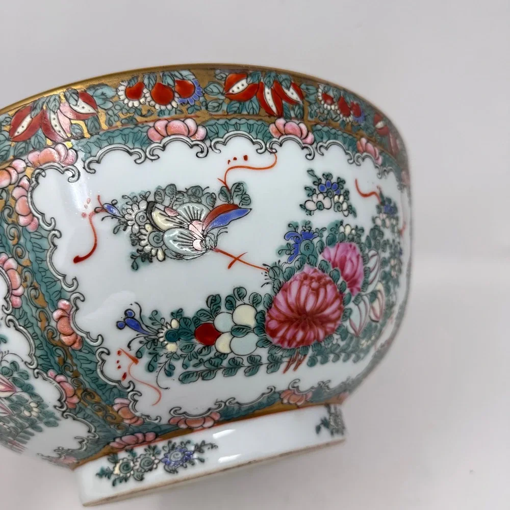 Vintage Large Chinoiserie Rose Medallion 10